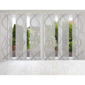 HOME WOHNIDEEN Paneelgordijn TIBERIO set van 6 (6 stuks)