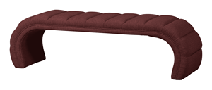 BePureHome Eetkamerbank Traffic Geweven, 160cm - Burgundy