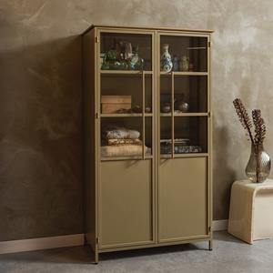 BePureHome Vitrinekast Exhibit 170 x 99cm - Khaki