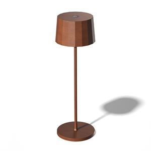 KS Verlichting Oplaadbare LED Tafellamp Lido Corten kleur