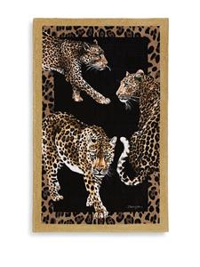 Dolce & Gabbana Strandlaken met luipaardprint - Zwart