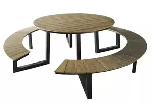 Vita Massa ronde picknicktafel