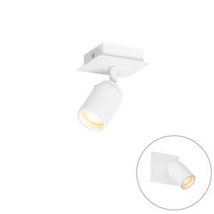 qazqa Moderner Badezimmerspot weiß quadratisch IP44 - Ducha - Weiß