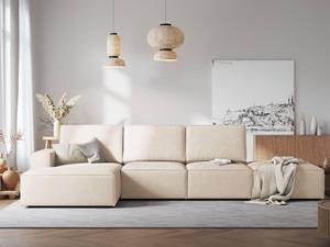 Milo Casa 4.5-zitshoekbank Carlo links ribstof | 