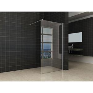 Aqua Splash Inloopdouche Met Muurprofiel 100X200 cm En 10 mm Nano Anti Kalk Glas 