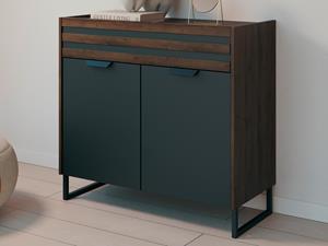 Mobistoxx Commode BALOTI 2 deuren 1 lade atlantische eik/metaalgrijs