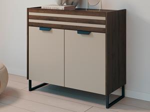 Mobistoxx Commode BALOTI 2 deuren 1 lade atlantische eik/beige