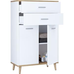 VCM Midischrank Holz Badmöbel Sideboard Kommode Bad Schrank Landos (1-St)