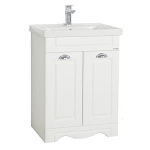 VCM 2-tlg. Waschplatz Waschtisch Breite 60 cm Badmöbel Set Waschbecken Landhaus Casalo L