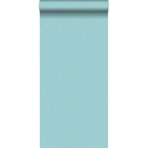 ESTAhome Behang Geborduurd Motief Turquoise - 53 Cm X 10,05 M - 138131