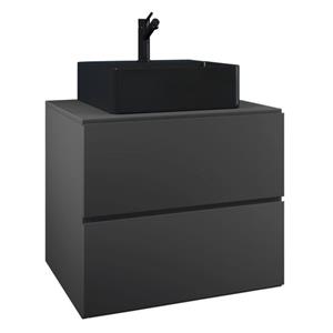 VCM 2-tlg. Waschplatz Waschtisch Badmöbel Set Waschbecken Lendas S BL Schublade