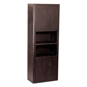 Tower Living Wandkast Tenna Mangohout, Met 2 open vakken, 220 x 80cm - Bruin