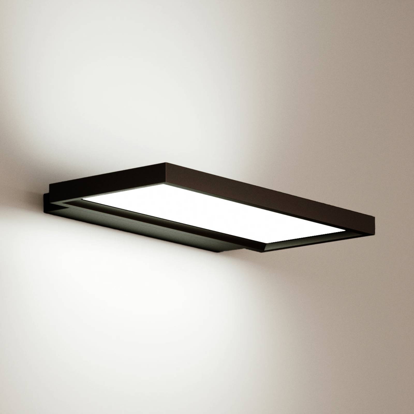 Arcchio LED-kantoor-wandlamp Rick, zwart. universeel wit