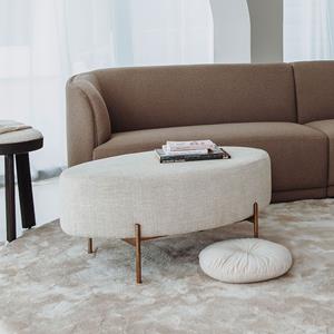Tower Living Ovale Hocker Ossana 100 x 65cm - Beige