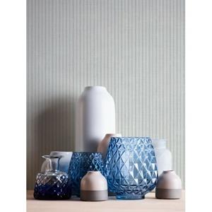 Livingwalls Behang Strepen Crème En Blauw - 53 Cm X 10,05 M - As-390764