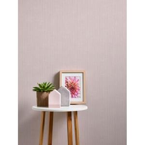 Livingwalls Behang Strepen Crème En Roze - 53 Cm X 10,05 M - As-390761