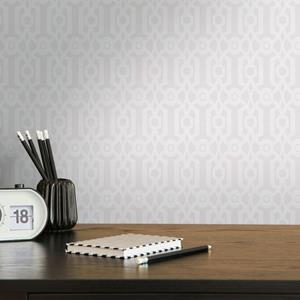 Livingwalls Behang Grafisch Motief Crème En Grijs - 53 Cm X 10,05 M - As-390623