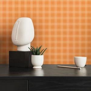 Livingwalls Behang Figuratief Motief Oranje En Wit - 53 Cm X 10,05 M - As-390642