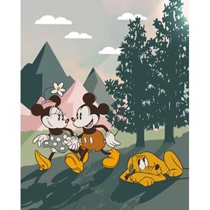 Komar Fototapete Vlies Fototapete - Mickey & Minnie Embrace Nature - Größe 200 x 250 cm, glatt, bedruckt, (Packung, 1 St)