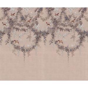 Komar Fotobehang Vogels Grijs Roze - 3 X 2,50 M - 612795