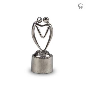Gedenkartikelen Het Hart vormt de symboliek voor de liefde tussen 2 mensen | asbeeld (13cm)