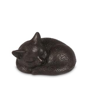 Gedenkartikelen Slapende Poes in brons (250ml)