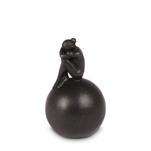 Gedenkartikelen Treurend meisje op bol urn (80ml)