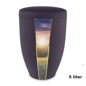 Gedenkartikelen Urn in Violet edelstaal met Landschap (5000ml)