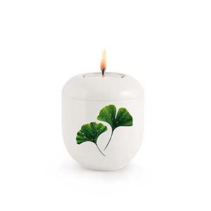 Urnwebshop Waxinelicht Urntje Yin Yang - Ginkgo Bladeren (0.3 liter)