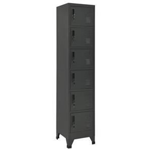 vidaXL Fächerschrank Schließfachschrank Anthrazit 38x40x180 cm Stahl (1-St)