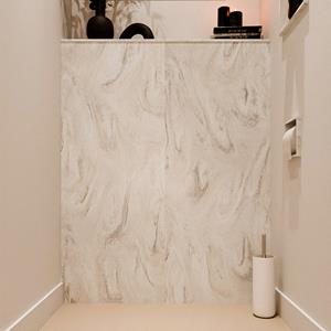 Mondiaz Hope toiletplaat solid surface 100x125cm ostra niet voorgeboord