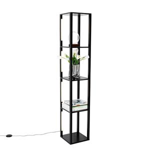 Qazqa - Design Stehleuchte Rostbraun inkl. led 4-flammig - Tianna - Schwarz