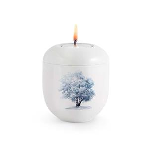 Urnwebshop Waxinelicht Urntje met Boom in Winter (0.3 liter)