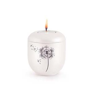 Urnwebshop Parelmoer Waxinelicht Urntje Paardenbloem Swarovski (0.3 liter)