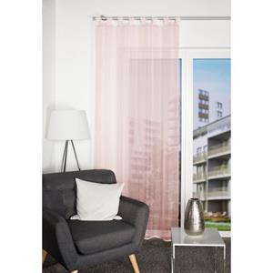HOME WOHNIDEEN Vorhang "NESSI", (1 St.), Uni, Voile, transparent, Schlaufen inkl. Zugband