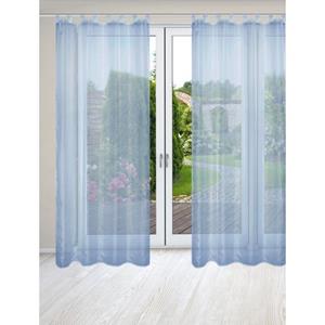 HOME WOHNIDEEN Vorhang "NESSI 2er Pack", (2 St.), Uni, Voile, transparent, Schlaufen inkl. Zugband, 2er Pack