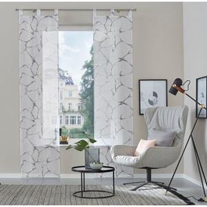 Schiebegardine Fulda, my home, Schlaufen (2 St), transparent, Voile, Inkl. Beschwerungsstangen