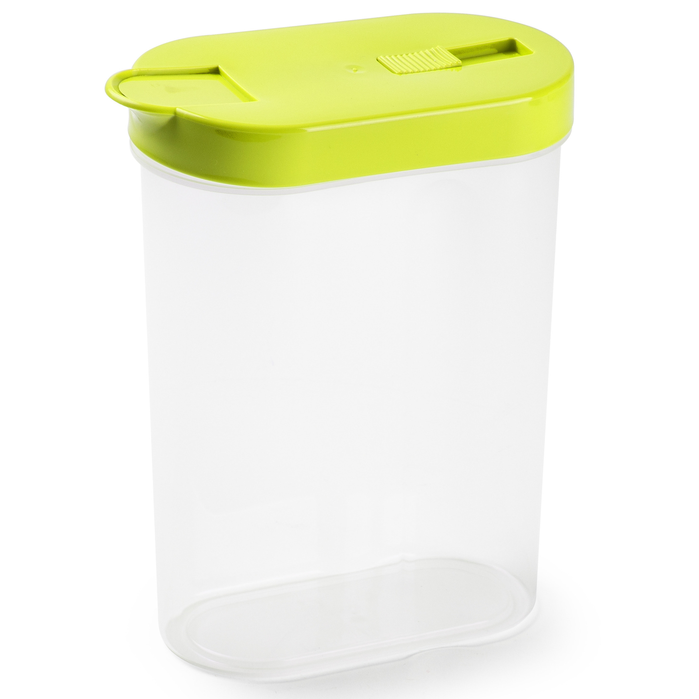 PlasticForte Voedselcontainer strooibus - groen - inhoud 1 liter - kunststof - 15 x 7 x 19 cm -