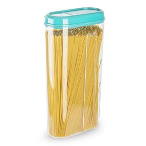 PlasticForte Voedselcontainer strooibus - blauw - 2350 ml - kunststof - 15 x 8 x 30 cm - voorraadpot -