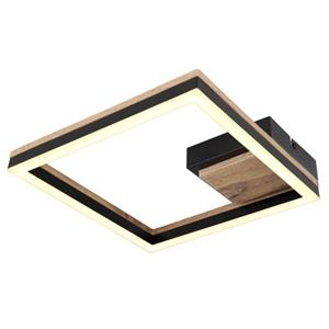 Deckenleuchte ¦ schwarz ¦ Maße (cm): B: 27 H: 5,4 T: 27  - Möbel Kraft