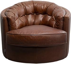 Draaifauteuil Music Hall Leather - Brown