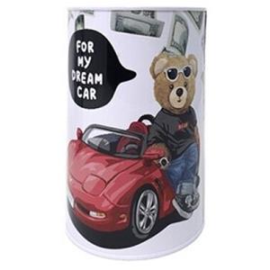 Concorde Spaarpot blik dream car - beertje - 10 x 15 cm -