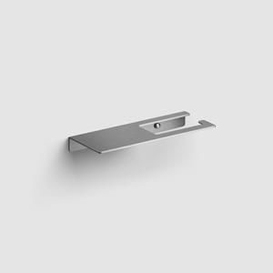 Clou Fold toiletrolhouder zonder klep, met planchet, rvs geborst.