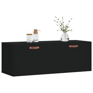 vidaXL Kleiderschrank Wandschrank Hängeschrank Aufbewahrung Schwarz 100x36,5x35 cm Holzwerks