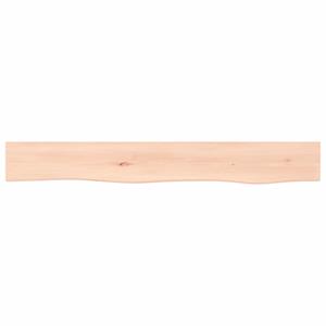 vidaXL Wandschap 80x10x6 cm onbehandeld massief eikenhout