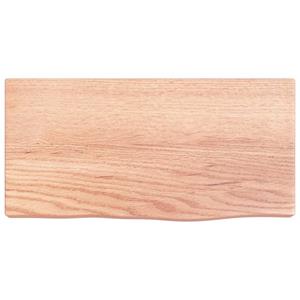 vidaXL Wandschap 40x20x4 cm behandeld massief eikenhout lichtbruin