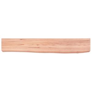 vidaXL Wandschap 60x10x6 cm behandeld massief eikenhout lichtbruin