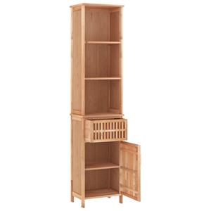 vidaXL Fächerschrank Badschrank 42x29x182 cm Massivholz Nussbaum