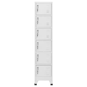 vidaXL Fächerschrank Schließfachschrank Hellgrau 38x40x180 cm Stahl (1-St)