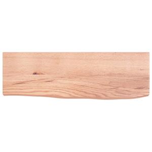 vidaXL Wandschap 60x20x4 cm behandeld massief eikenhout lichtbruin